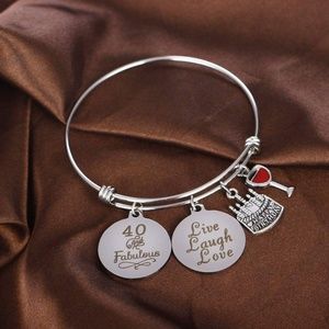 40th Birthday Charm Bracelet,  New